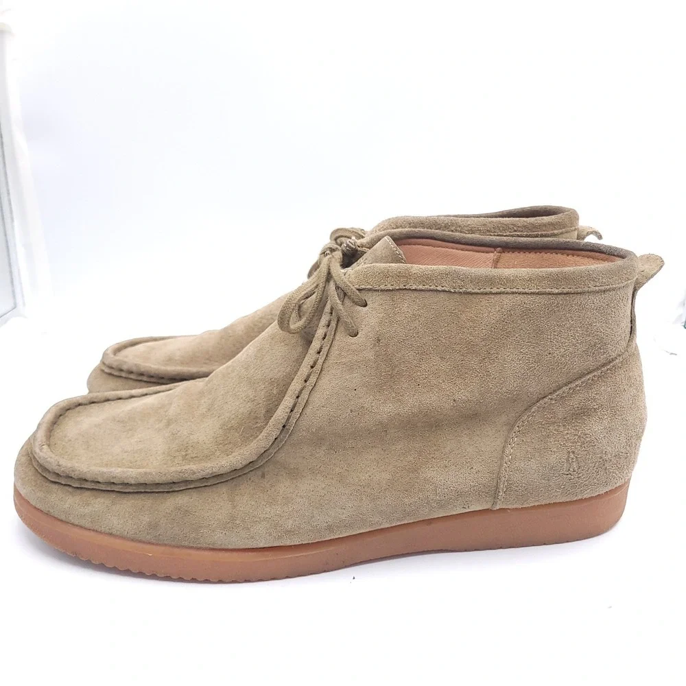 Hush Puppies Bridgeport Moyen Chukka Boot Mens Size 13M Beige Suede